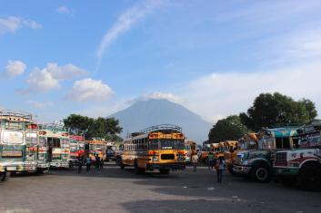 May 2015: Chickenbus Terminal, Antigua, Guatemala