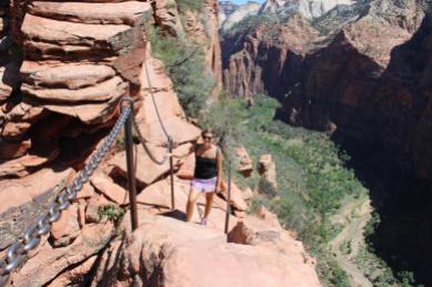 07. - 08.07.2015: Hiking up to Angels Landing at the Zion National Park, Utah, USA